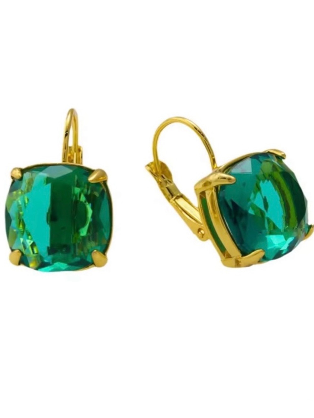 Kate Spade New York ♠️ emerald green jewelled drop earrings